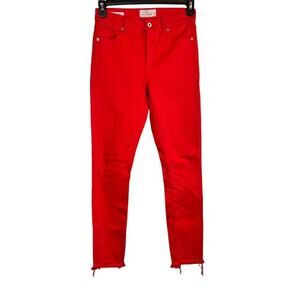 LUCKY BRAND Bridgette Skinny Jeans in Red Size 0